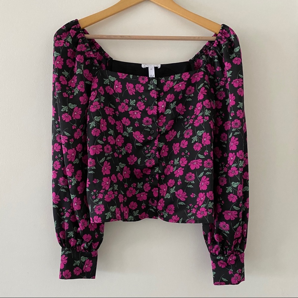 Leith flower patterned blouse